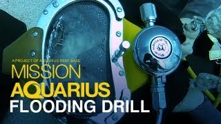 Flooding Drill - Aquanaut Helmet Training at Aquarius Reef Base