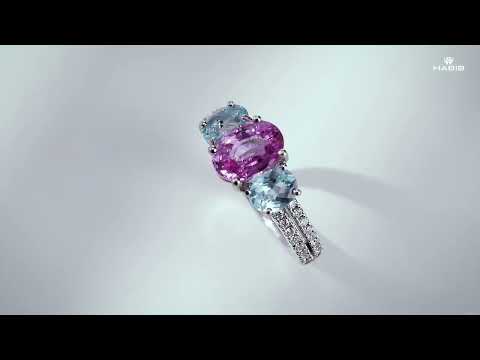 خاتم حبيب من الياقوت الأزرق بادبارادشا