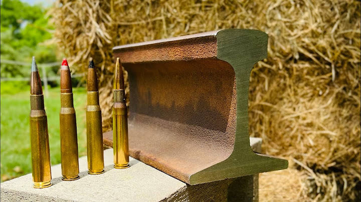 50 BMG contra ACERO del Riel de Tren