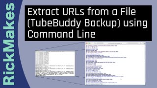 Extract URLs from a File (TubeBuddy Backup) using Command Line