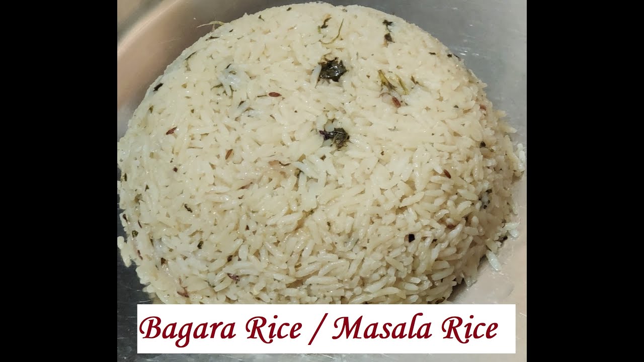 Bagara Rice / Masala Rice Recipe / North Karnataka Masala Rice / Plain ...