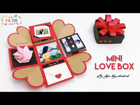 Mini Love Box (A4 paper)- Hướng dẫn chi tiết làm Mini Love Box (Hộp quà tình yêu) NGOC VANG Handmade