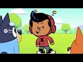 Bluey and bingo xavier dinosaur roar