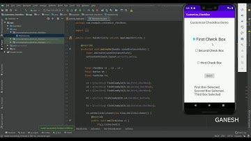How to Create a Customize Check Box in Android Studio |  Check Box in Android App | Ganesh JDev