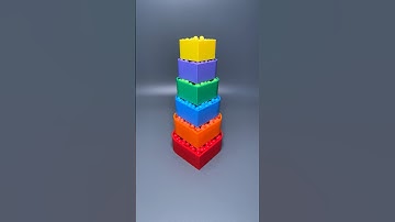 Heart Tower Falling Colorful Beads ASMR Oddly Satisfying #asmr #marblerunbb #fallingbeads