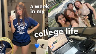 College Week In My Life (Ateneo) | Rainy days, homework in traffic, lots of walking, & more