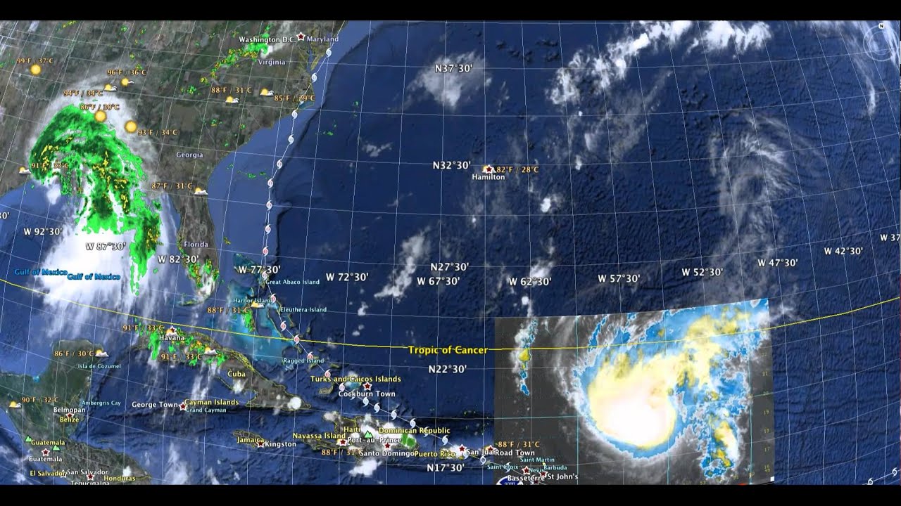 Hurricane Katia See latest path and the actual path of Irene YouTube