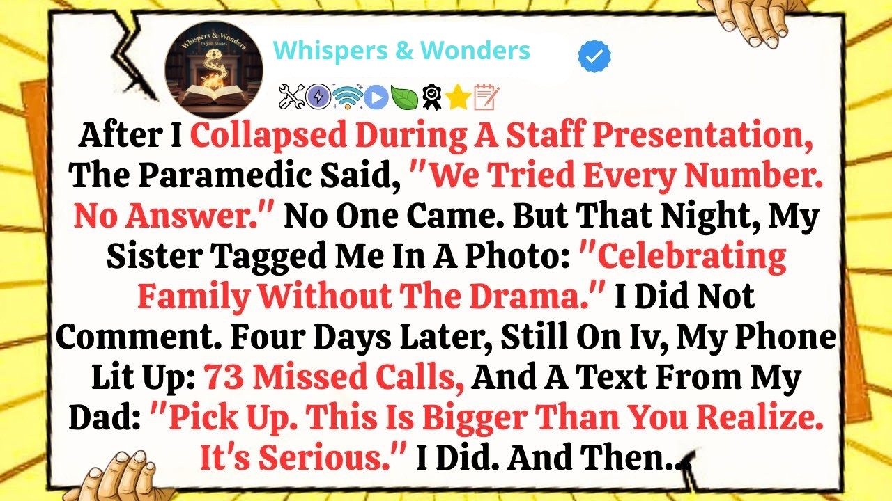 After I Collapsed During A Staff Presentation, The Paramedic Said,“We Tried Every Number  No Ans