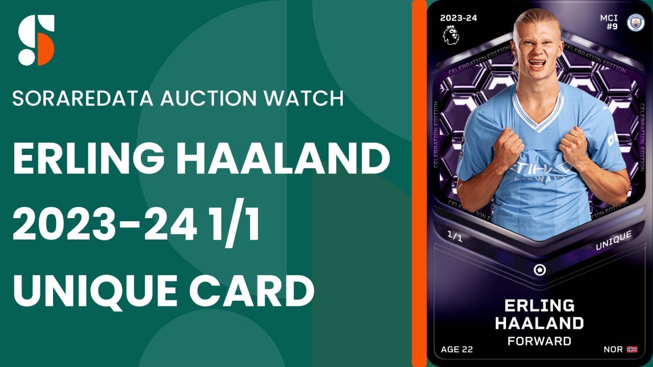 Erling Haaland 202324 1/1 Unique Card Auction Watch YouTube