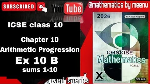 Concise Mathematics class 10, Chapter 10, Arithmetic Progression, Ex 10B ,sums 1-10