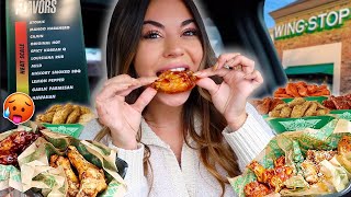 I Ordered EVERY Wing Flavor At WINGSTOP! *SPICY*