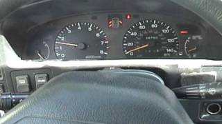 Subaru Legacy (1990) parts car, engine running, and discussing project