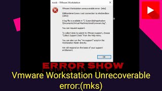 Vmware Player Unrecoverable error: mks | 100% Error solved | Kidnapshadow Vmware Player Unrecoverable error: mks | 100% Error solved | Kidnapshadow