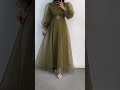 beautiful & unique olive green colour party wear organza frock design for girls 2024||#organza