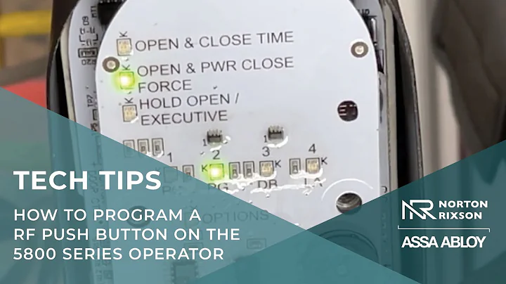 How to program a RF push button on the 5800 Series Operator - Technical Product Support