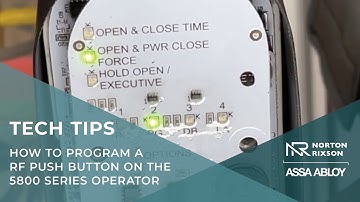 How to program a RF push button on the 5800 Series Operator - Technical Product Support