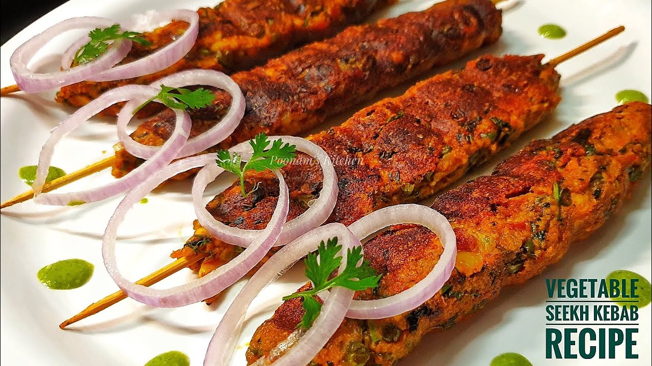 Veg Seekh Kabab Recipe/ Iftar Special Vegetable Seekh Kabab Recipe - How To Make Veg Seekh Kebab - Youtube