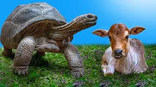 Our Giant Tortoise is Bigger Than a Cow!