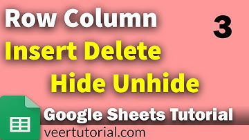 Google Sheets | How to Insert Delete Hide Unhide Rows Column in Google Sheets