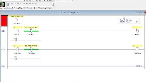 PLC - RSLOGIX 500   :- MASTER SWITCH  PRG BY  USING  SUBROUTINE  INSTRUCTION  #plc#rslogix#ladder