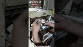 The commercial dough preparation process Dough roller sheeter to transform round crusts#trending