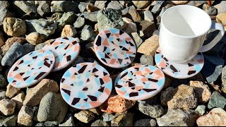 #1376 Gorgeous Terrazzo Resin Coasters