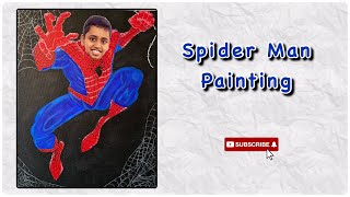 SPIDERMAN Painting on Canvas | DIY With Kids Photo | Acrylic Painting For Beginners | Marvel Series