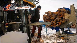 UNCUT Binderberger Holz Spalten in Winter by Austria Forst 2,670 views 21 hours ago 14 minutes, 7 seconds