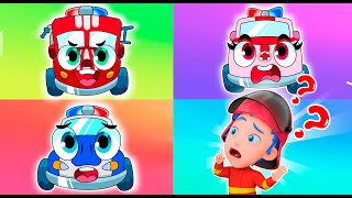 Five Little Monster Trucks Rescue Team | Nursery Rhymes and Kids Songs