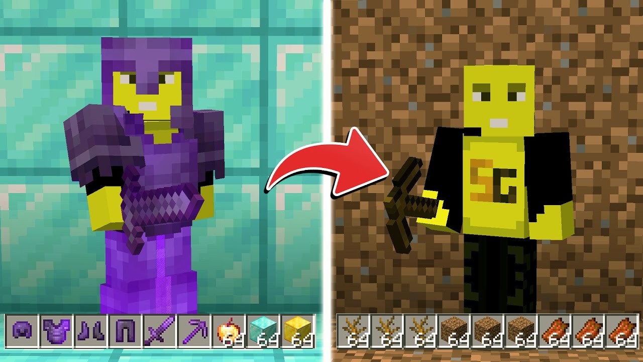 Minecraft, But your Inventory RANDOMIZES every 30 seconds... - YouTube