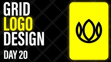 How to create a LOGO with grid system in ILLUSTRATOR day 20