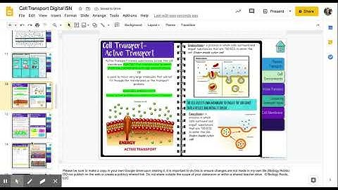 Cell Transport Digital Interactive Notebook