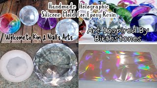 Handmade Holographic Silicone Mold for Epoxy Resin Episode 1 - Glass Diamond Crystal Prism Ornament