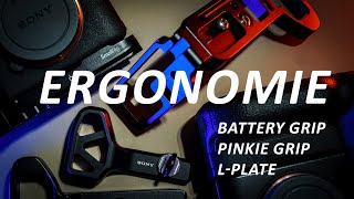 ERGONOMIE: battery grip, pinkie grip, L-plate