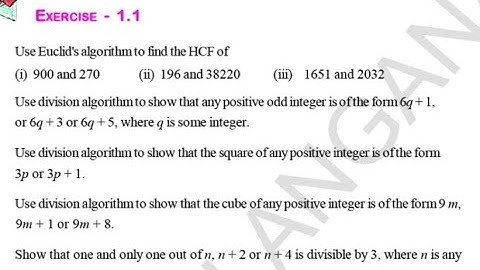 Class X -- Chapter 1 - REAL NUMBERS || EXERCISE 1.1 || Part -1