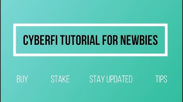 Cyberfi Tutorial for Newbies