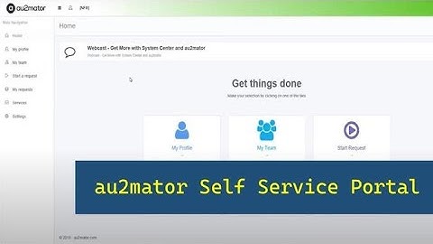 Au2mator Self Service Portal with Michael Seidl
