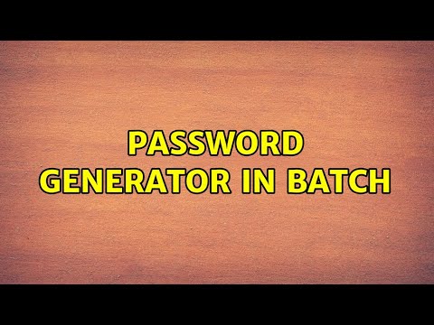 Password Generator in batch