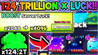 🍀124 TRILLION x LUCK ADMIN ABUSE in SLIME RNG!! (Roblox)