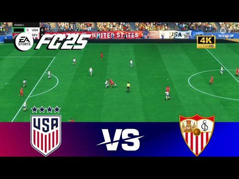 FC 25 - USWNT vs. SEVILLA FC - Mar. 5, 2025 - Women's Friendly - PS5 Gameplay [4K]