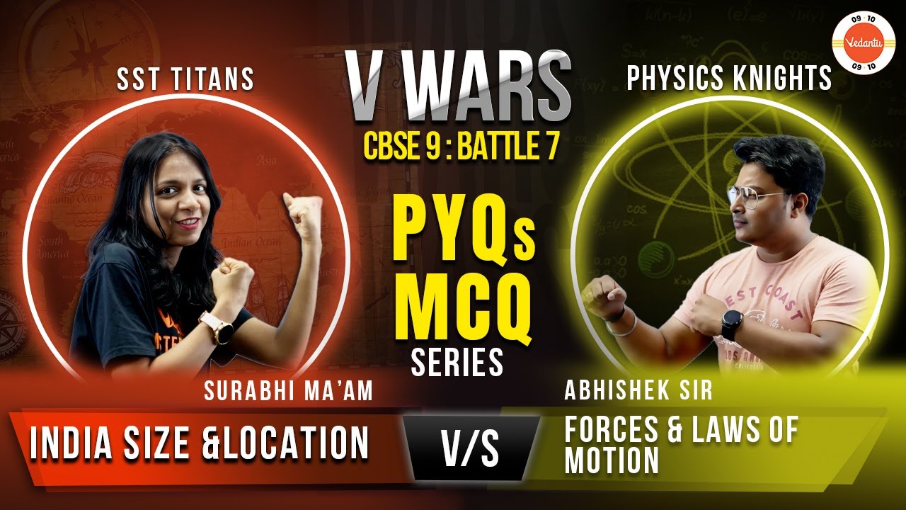Forces and Laws of Motion vs India Size And Location | Class 9 Physics vs SST VWar |CBSE Class 9 MCQ
