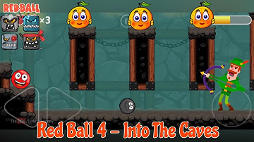 Red Ball 4 - Into the Caves Gameplay Walkthrough (iOS, Android) | Level 61-75 Walkthrough