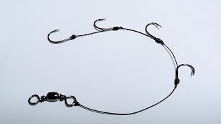 How to tie 4 Fishing Hooks on one line