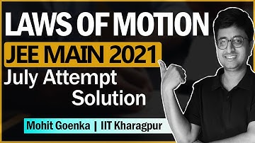 JEE Main 2021 JULY Solution | Laws of Motion | IIT JEE Physics | Mohit Goenka (IIT KGP)