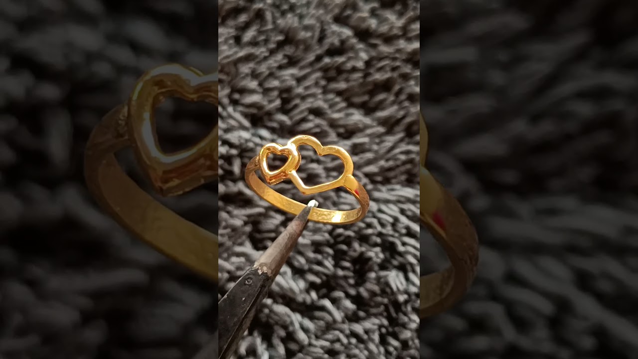 Gold Heart ❤️ Shape Ring 