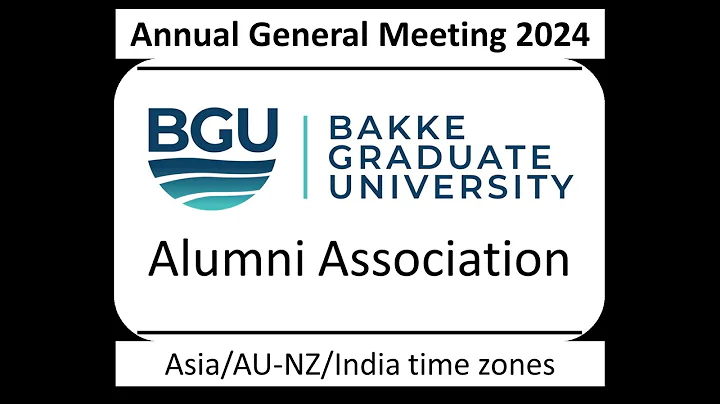 BGU Alumni Association Annual General Meeting 2024 Asia Australia New Zealand India time zones