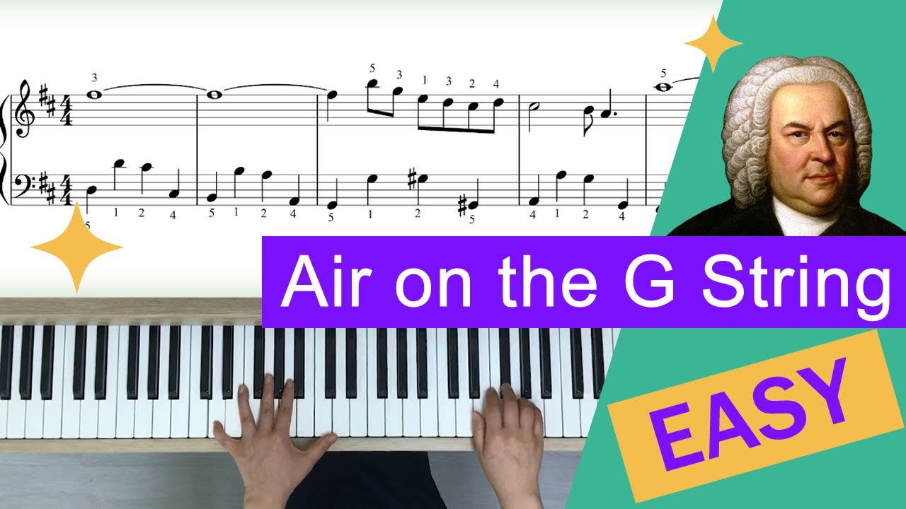 Air on the G String | Легкие фортепианные песни для начинающих