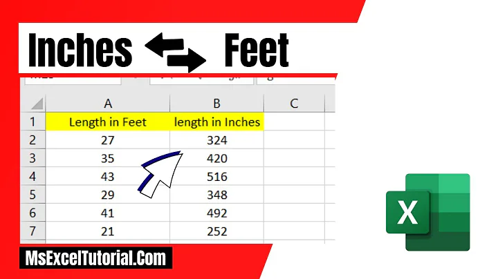 How to Convert Inches to Feet and Feet to Inches in Excel