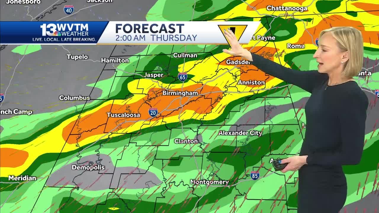 Impact Day: A few strong to severe storms possible in Central Alabama ...