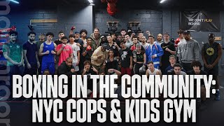 Eddie Hearn & Richardson Hitchins Visit NYC Cops & Kids Boxing Gym